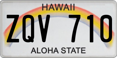 HI license plate ZQV710
