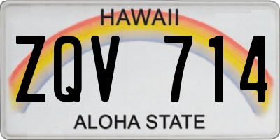 HI license plate ZQV714