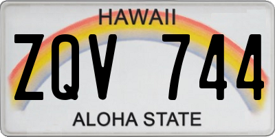 HI license plate ZQV744