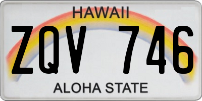 HI license plate ZQV746