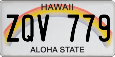 HI license plate ZQV779
