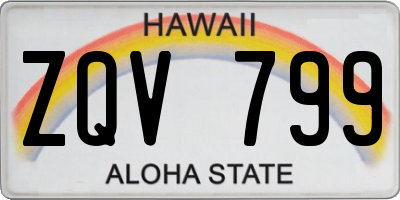 HI license plate ZQV799