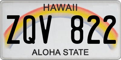 HI license plate ZQV822