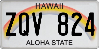 HI license plate ZQV824