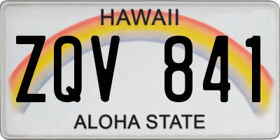 HI license plate ZQV841