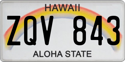 HI license plate ZQV843