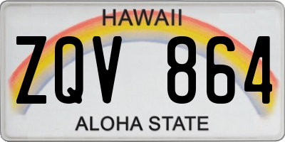 HI license plate ZQV864