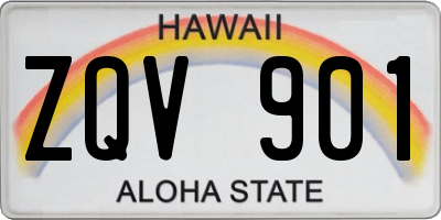 HI license plate ZQV901