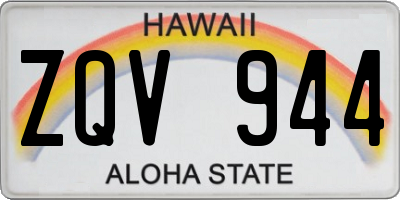 HI license plate ZQV944