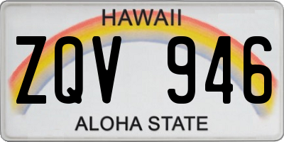 HI license plate ZQV946