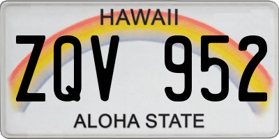 HI license plate ZQV952