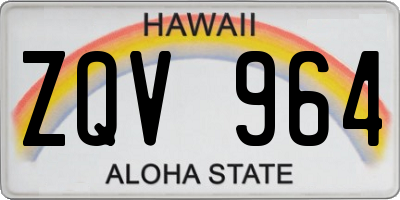 HI license plate ZQV964