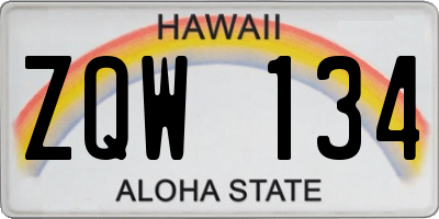HI license plate ZQW134