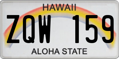 HI license plate ZQW159