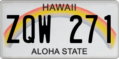 HI license plate ZQW271