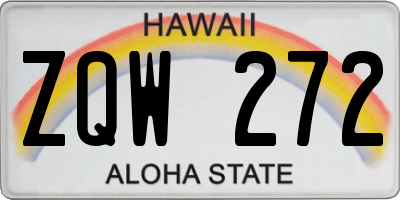 HI license plate ZQW272