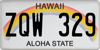 HI license plate ZQW329