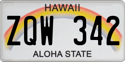 HI license plate ZQW342