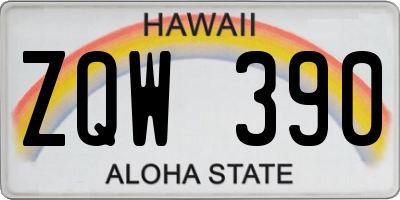 HI license plate ZQW390