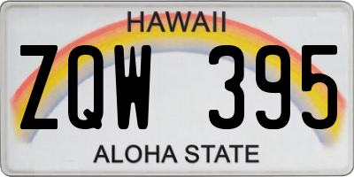 HI license plate ZQW395