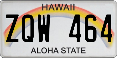 HI license plate ZQW464