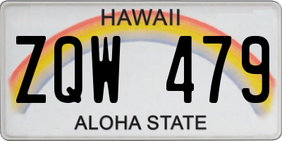 HI license plate ZQW479
