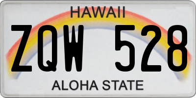 HI license plate ZQW528
