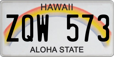 HI license plate ZQW573
