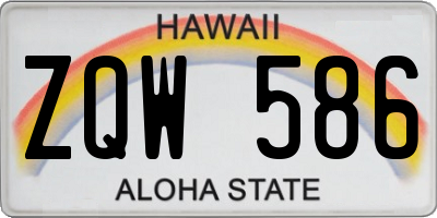 HI license plate ZQW586
