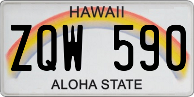 HI license plate ZQW590