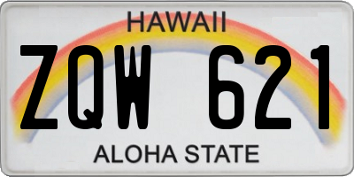 HI license plate ZQW621