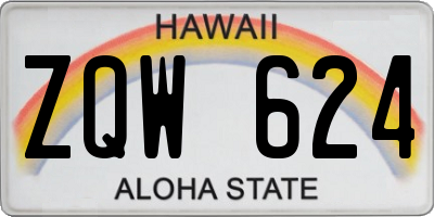 HI license plate ZQW624