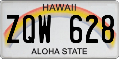 HI license plate ZQW628