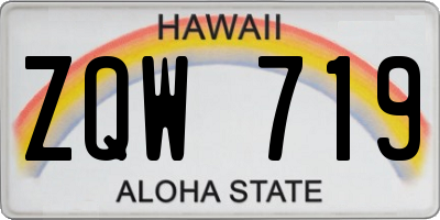 HI license plate ZQW719