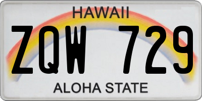 HI license plate ZQW729