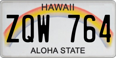 HI license plate ZQW764