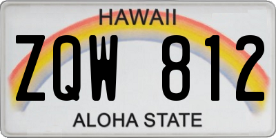 HI license plate ZQW812