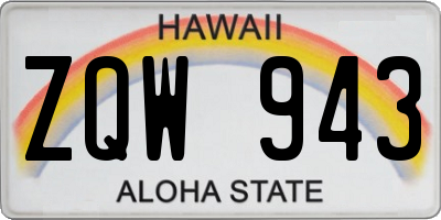HI license plate ZQW943