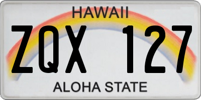 HI license plate ZQX127