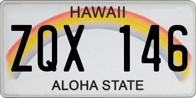HI license plate ZQX146