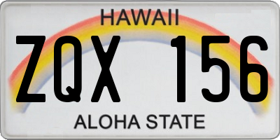 HI license plate ZQX156
