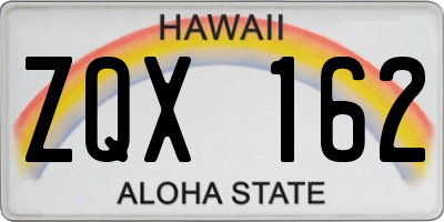 HI license plate ZQX162