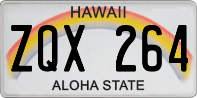 HI license plate ZQX264