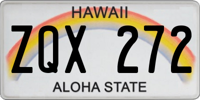 HI license plate ZQX272