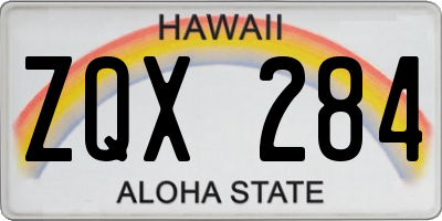 HI license plate ZQX284