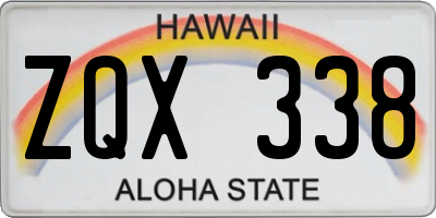 HI license plate ZQX338