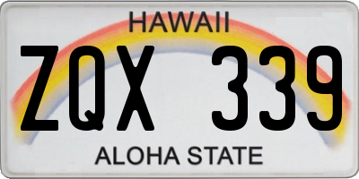 HI license plate ZQX339