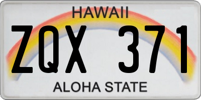 HI license plate ZQX371