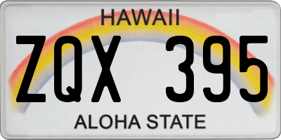 HI license plate ZQX395