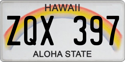 HI license plate ZQX397